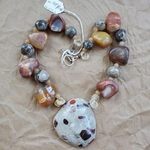 Authentic handmade stone necklace!